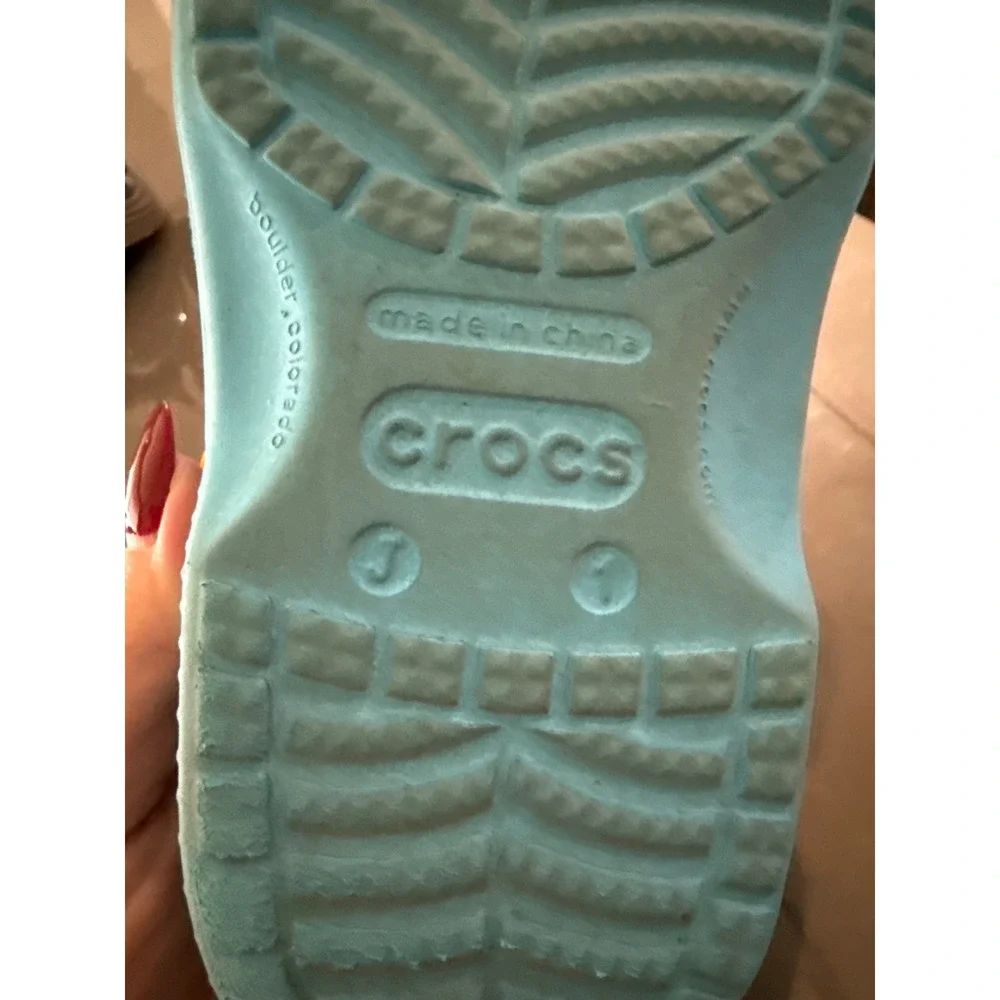 Kids‎ Crocs Frozen Olaf Beach Clogs Blue Yellow Size J1